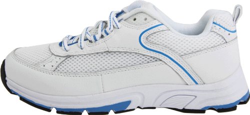 Drew Shoe Women's Athena, White/Blue, 7.5 WW US