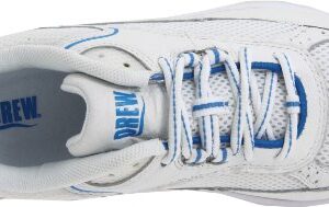 Drew Shoe Women's Athena, White/Blue, 7.5 WW US