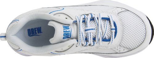 Drew Shoe Women's Athena, White/Blue, 7.5 WW US