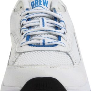 Drew Shoe Women's Athena, White/Blue, 7.5 WW US