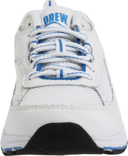 Drew Shoe Women's Athena, White/Blue, 7.5 WW US