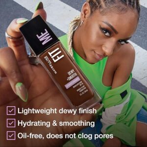 Maybelline Fit Me Dewy + Smooth Liquid Foundation Makeup, Natural Beige, 1 Count (Packaging May Vary)