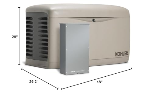 Kohler 20RESCL-200SELS 20,000-Watt Air-Cooled Standby Generator with 200 Amp Whole-House, Service Entrance Rated, Load Shedding Automatic Transfer Switch