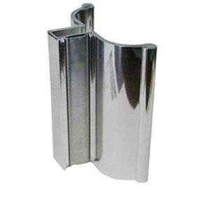 gordonglass 3" bright chrome frameless shower door handle with metal strike