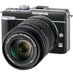 Olympus PEN E-PL1 12.3MP Live MOS Micro Four Thirds Interchangeable Lens Digital Camera with 14-42mm f/3.5-5.6 Zuiko Digital Zoom Lens & Olympus M.Zuiko Digital ED 40-150mm f/4.0-5.6 Lens (Black)