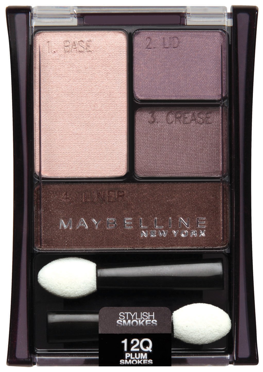 Maybelline New York Expert Wear Eyeshadow Quads, 12q Plum Smokes Stylish Smokes, 0.17 Ounce