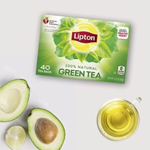 Lipton Green Tea Bags for Health and Wellness, Hot or Iced, 40 Count (Pack of 6)