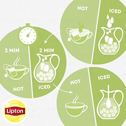 Lipton Green Tea Bags for Health and Wellness, Hot or Iced, 40 Count (Pack of 6)