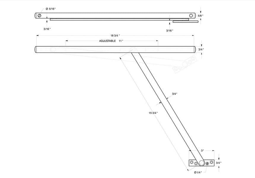 Deltana DCSM10USPW Overhead Door Holder; White Finish