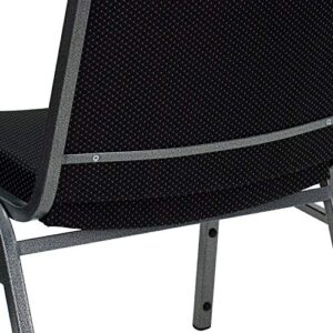 Flash Furniture HERCULES Series Big & Tall 1000 lb. Rated Black Fabric Stack Chair with Ganging Bracket