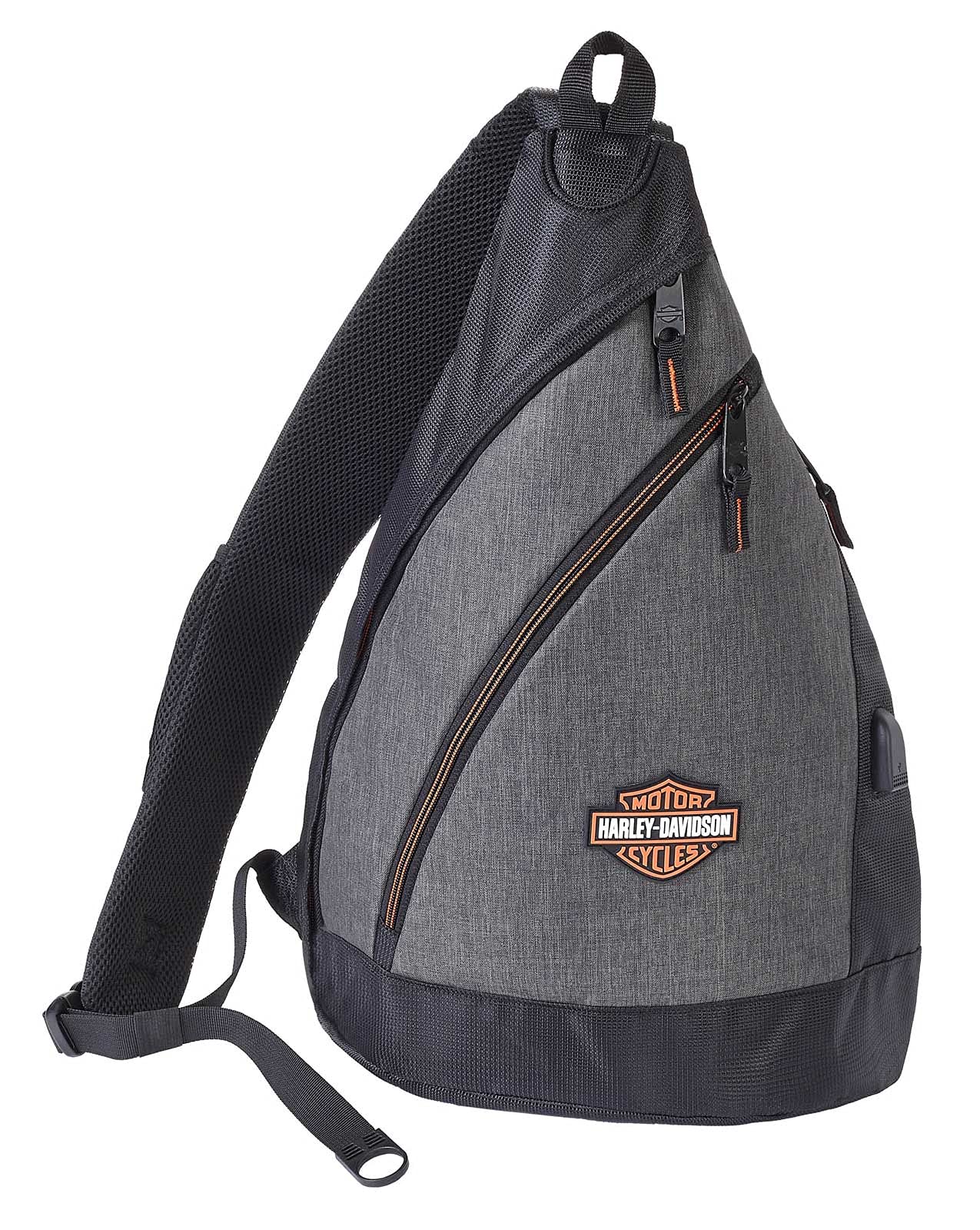 Harley-Davidson Bar & Shield Deluxe USB Travel Sling Backpack - Heather Gray