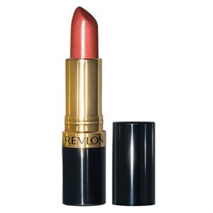 revlon lipstick, super lustrous lipstick, creamy formula for soft, fuller-looking lips, moisturized feel, cinnamon bronze, 0.15 oz
