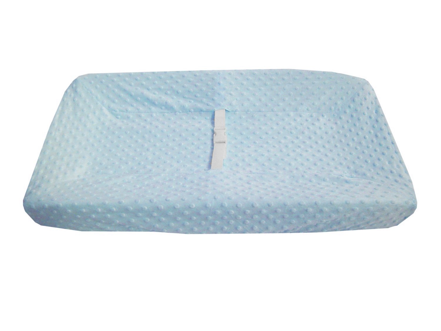 American Baby Company Heavenly Soft Minky Dot Fitted Contoured Changing Pad Cover, Blue Puff, for Boys and Girls