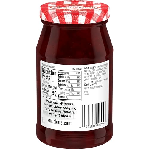 Smucker's Strawberry Preserves, 12 Ounces (Pack of 6)