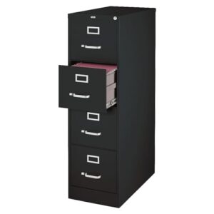 lorell fortress file cabinet, black