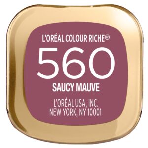 L’Oréal Paris Colour Riche Original Creamy, Hydrating Satin Lipstick with Argan Oil and Vitamin E, Saucy Mauve , 1 Count