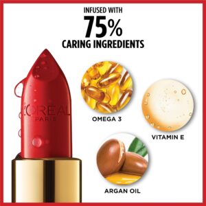 L'Oreal Paris Colour Riche Original Creamy, Hydrating Satin Lipstick with Argan Oil and Vitamin E, Sunwash , 1 Count