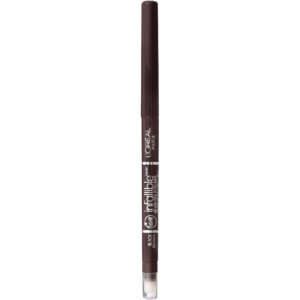 l'oreal paris makeup infallible never fail original mechanical pencil eyeliner with built in sharpener, black brown, 1 count