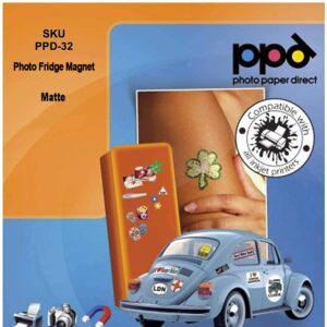 PPD Printable Inkjet Magnetic Sheets Matte Finish Premium 11mil Thick Photo Paper Quality, Instant Dry and Water-Resistant 8.5x11 x 5 Sheets (PPD-32-5)