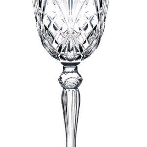 Lorenzo RCR Crystal Collection Water Glass Set Lorren Home Trends-Melodia, 6 Count (Pack of 1), Red Wine Goblet,7.5 fluid ounce