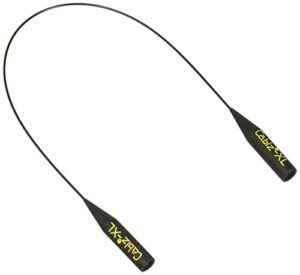 cablz original eyewear retainer | stainless cable eyewear retainer strap (xl ends - black - 14 inch)