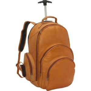 david king & co. backpack on wheels, tan, one size