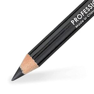 mehron makeup black professional eye liner & brow pencil for stage and screen performance, cosplay, and halloween. | black makeup pencil