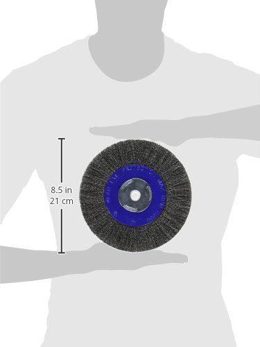 Mercer Industries 183020 - 8" x 3/4" x 2", 1/2", 5/8" Crimped Wire Wheel, .014 Carbon Steel Wire