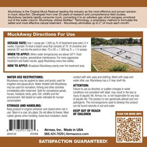 Airmax MuckAway Natural Beneficial Bacteria for Outdoor Ponds & Lakes, Muck, Sludge & Noxious Odor Solution, Easy to use Enzyme Tablets, Cleaner Beach & Shoreline, Fish, Pet & Wildlife Safe, 8 Scoops