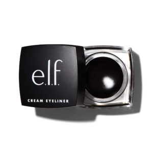 e.l.f. cream eyeliner, water-resistant smudge-proof, black, 0.17 oz