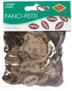 fanci-fetti footballs (brown) party accessory (1 count) (1 oz/pkg)