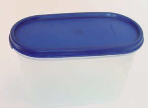 tupperware modular mates oval storage container, bold n blue seal (oval #2, 4.75 cup capacity)