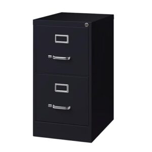 hirsh industries vertical letter file cabinet, 2 letter-size file drawers, black, 15 x 22 x 28.37