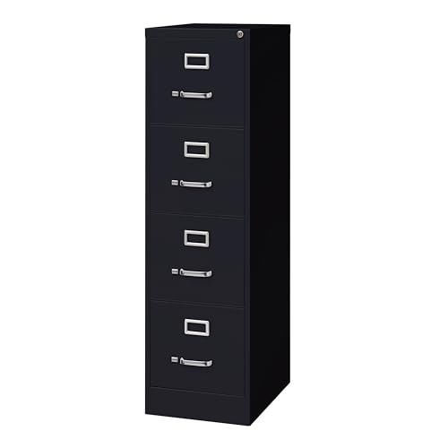 4 Drawer Letter Size Commercial File Finish: Black, Fully Assembled