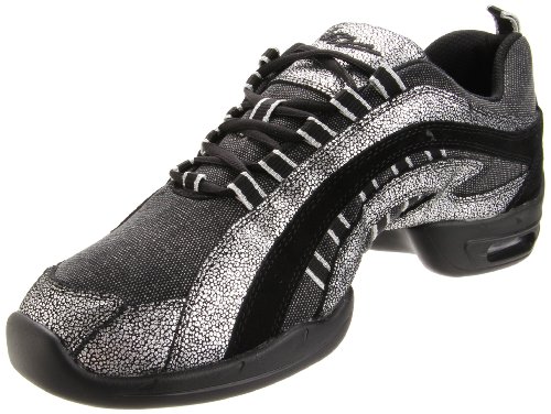 Sansha Women's Electron Canvas-W, Black/Silver, 9 8 M US