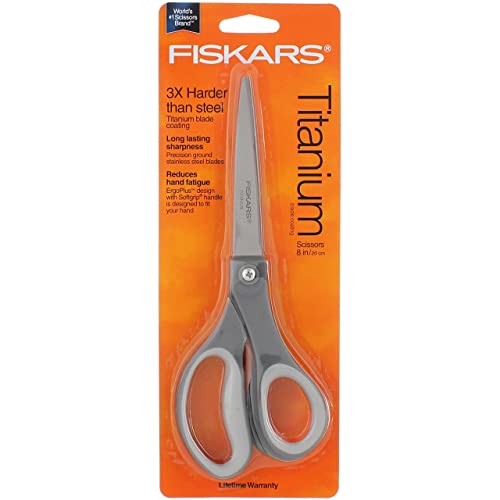 Softgrip Straight Titanium Scissors, 8-In.