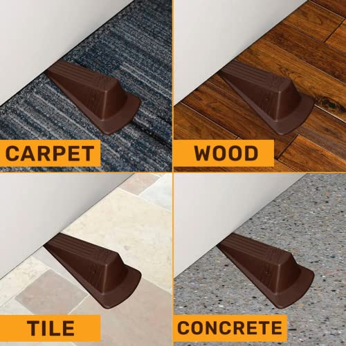 Giant Foot Doorstop, 6-3/4" x 3-1/2" x 2", Brown, 2/Pack (00969)