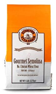giusto's vita-grain gourmet semolina all-natural no. 1 durum wheat flour, 5lb bag