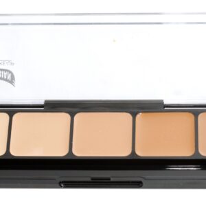 Graftobian HD Glamour Crème Foundation Palette (Warm #2) - High Definition 5 Color Makeup Palette, Cream Based Foundation Concealer and Contour Palette, Full Coverage - Medium Warm Skin Shades