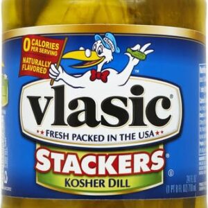 Vlasic Stackers Kosher Dill Pickles, Keto Friendly, 24 FL OZ