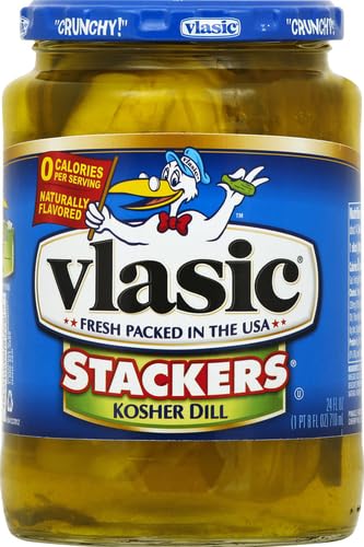 Vlasic Stackers Kosher Dill Pickles, Keto Friendly, 24 FL OZ