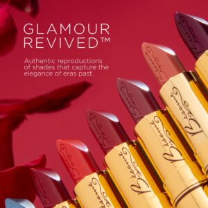 BESAME Red Velvet Lipstick 1946 Vintage Shade, Universally Flattering, Popular Everyday, Warm Brick Red, Long-Lasting Lip Color, With Moisturizing Vitamin E, Satin Finish, Blot for Lip Stain