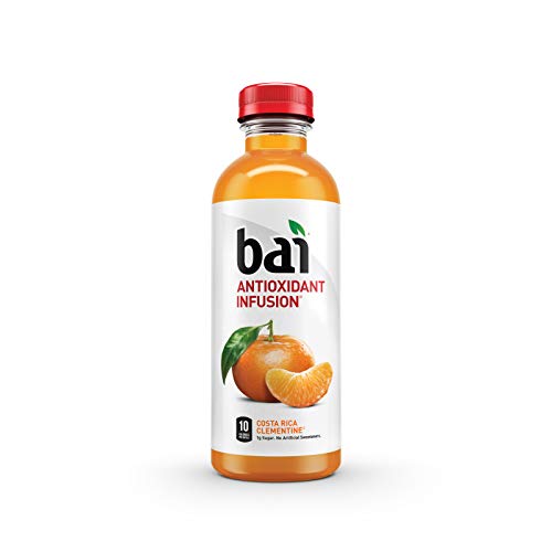 Bai Flavored Water, Costa Rica Clementine, Antioxidant Infused Drinks, 18 Fluid Ounce Bottle (Pack of 12)