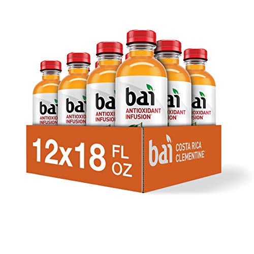 Bai Flavored Water, Costa Rica Clementine, Antioxidant Infused Drinks, 18 Fluid Ounce Bottle (Pack of 12)