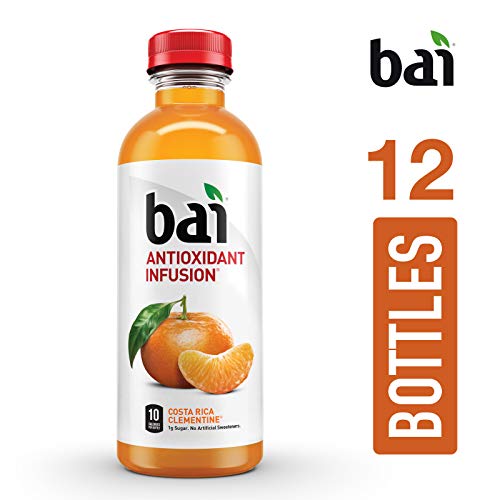 Bai Flavored Water, Costa Rica Clementine, Antioxidant Infused Drinks, 18 Fluid Ounce Bottle (Pack of 12)