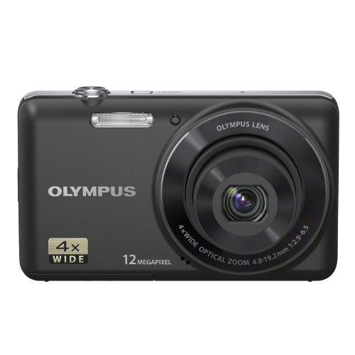 OM SYSTEM OLYMPUS VG-110 12 MP Digital Camera with 4x Wide Zoom Lens (27mm) and 2.7-Inch LCD (Black) (Old Model)