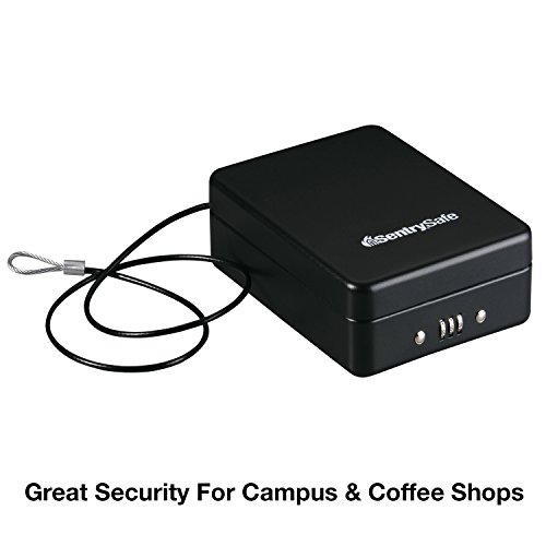 Sentry Safe Small Safe, Lock Box with Combination Lock for Office or Dorm, Ex: 2.6 in. H x 5.9 in. W x 8.0 in. D