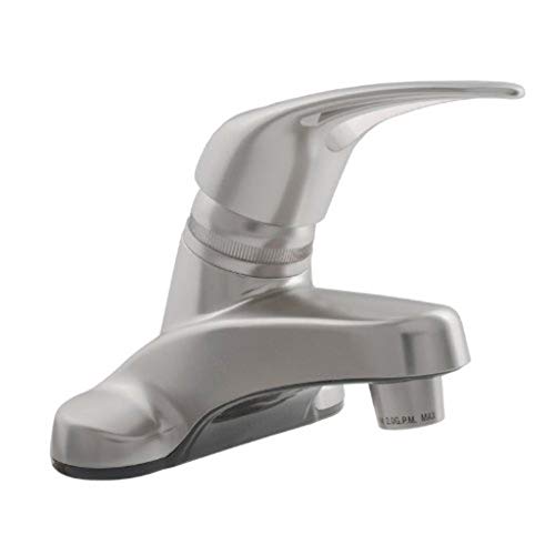 Dura Faucet DF-PL100-SN RV Single Lever Bathroom Faucet (Brushed Satin Nickel Plating Over ABS Plastic)