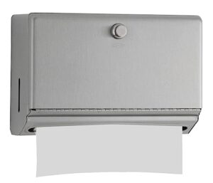 bobrick surface-mounted paper towel dispenser, 10.75 x 4 x 7.13, stainless steel