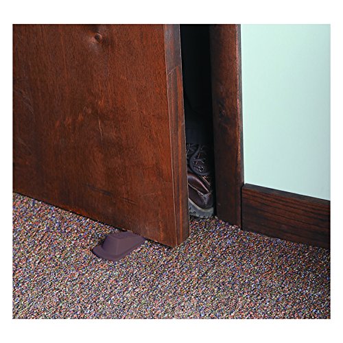 Master Caster 00920 Big Foot Doorstop, No Slip Rubber Wedge, 2 1/4w x 4 3/4d x 1 1/4h, Brown